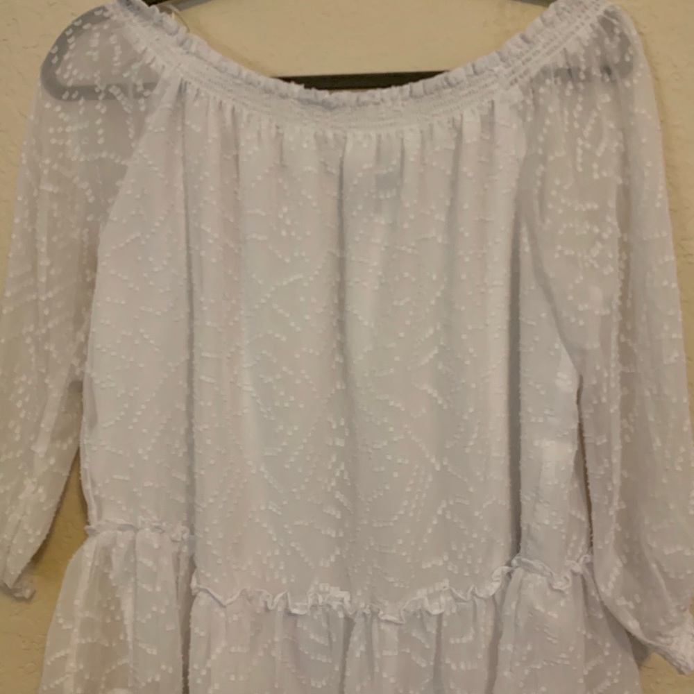 Banana Republic Off the Shoulder Blouse (White)